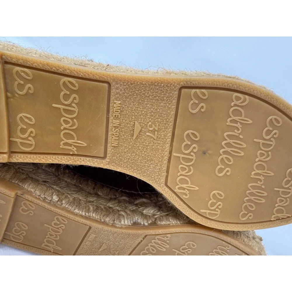 Eric Michael Serena Slip-On Suede Zip Espadrille Platform Made in Spain Size 37